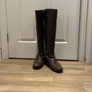 Cole Haan waterproof leather over the knee boots with back zip